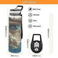 thumbnail image 2 of Motivational Water Bottle 32 oz with Straw, BPA Free Reusable Fitness Sport Bottle Perfect for Travel, School, Outdoors, and Gym Blue Woman, 2 of 6