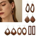 thumbnail image 4 of Wooden Drop Earrings With Geometric Design Lightweight And Comfortable Suitable For Everyday Wear And Special Occasions, 4 of 21