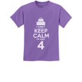 thumbnail image 1 of Tstars Boys Unisex 4th Birthday Gift Cake Shirt Birthday Gift for 4 Year Old Birthday Gift for Boys I Can't Keep Calm I'm 4 Birthday Party B Day Children's Cute Kids T Shirt, 1 of 6