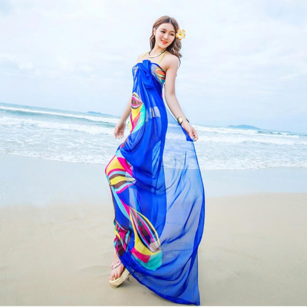Lady Sexy Beach Chiffon Sarongs Hawaiian Swimsuit Coverup Wraps