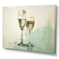 thumbnail image 2 of Designart "Simplistic Sips In Green Champagne Glass" Champagne Canvas Wall Art, 2 of 7