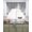 Gray White, variant on Christmas Red Swag Kitchen Curtains Sets for Windows 24 Inch Length, White Xmas Tree Elk Winter Snowflake Short Window Curtain Panels Swags Valances and Tiers 3 Piece Set for Cafe/Dining Room
