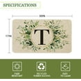 thumbnail image 3 of Spring Eucalyptus Leaves Monogram Letter T Door Mat 30 X 17 Inch Family Last Name Initial Welcome Doormat Indoor Outdoor Entrance Floor Rug Non Slip Spring Summer Decor Rubber Mats, 3 of 6