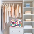 thumbnail image 4 of Yayeee Collapsible Cube Storage Bin with Lid Fabric Closet Decorative Basket with Handles, Pink Geometric, 4 of 7