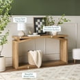 thumbnail image 3 of Walker Edison Modern 60" Entry Console Table - Heritage Oak, 3 of 12