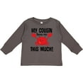 thumbnail image 3 of Inktastic My Cousin Loves Me Boys Boys or Girls Long Sleeve Toddler T-Shirt, 3 of 5