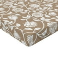 thumbnail image 4 of Ambesonne Springtime Fitted Sheet, Minimalist Boho Garden, Queen Size, Warm Taupe Off White, 4 of 5