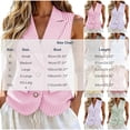 thumbnail image 3 of Smupbvky Womens Striped Vests Notched Lapel 2 Pearl Button up Sleeveless Tops Dressy Casual Waistcoat Slim Fit (XL, Light Blue), 3 of 5