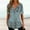 A-Sky Blue, variant on Black and Friday Azrian Tops Saving!,Women's Fashion V-neck Print Casual Loose Short Sleeve Top Short Sleeve V-neck Top/Shirt