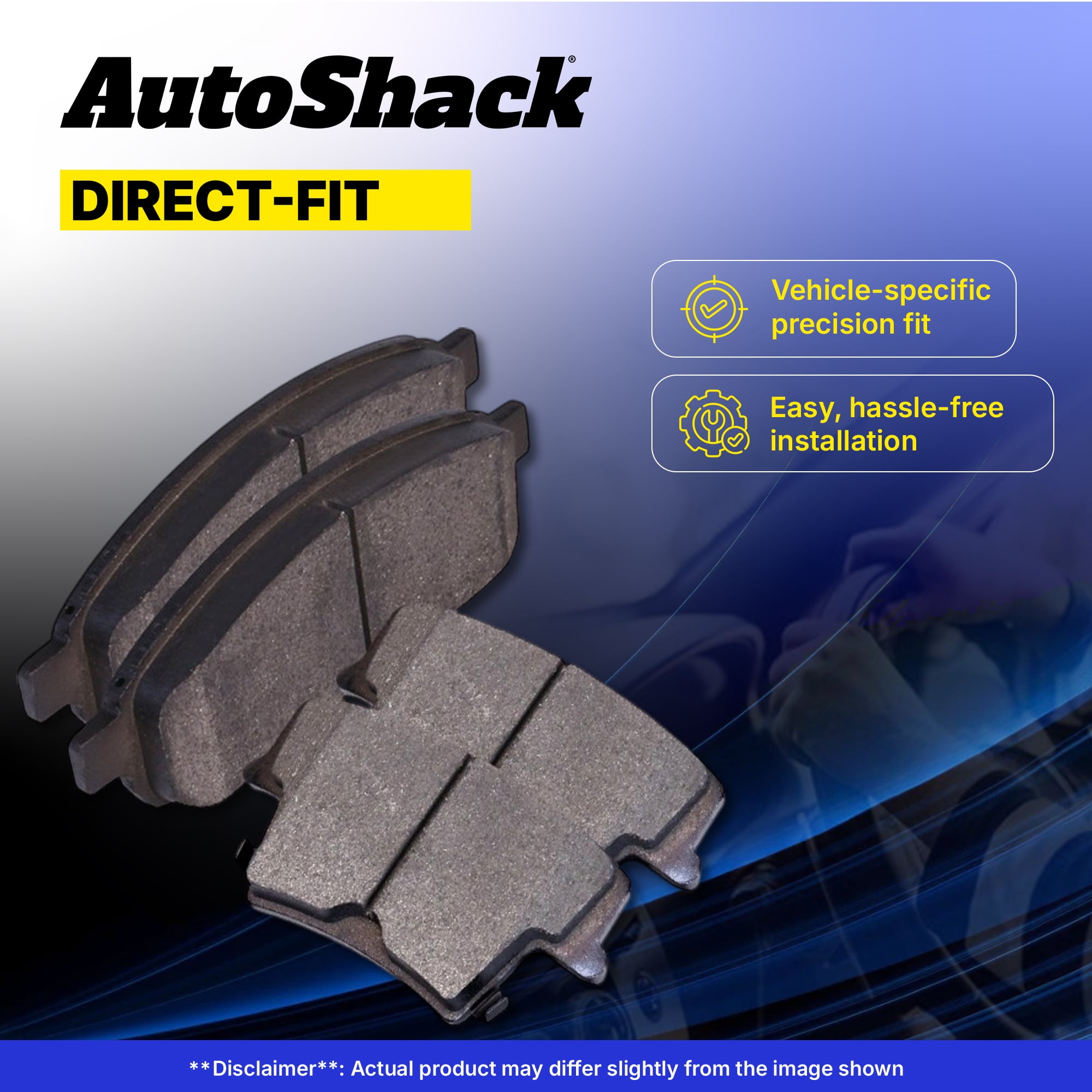 AutoShack Front & Rear Premium Ceramic Brake Pad Set for Jeep, Compass 2017-2023, AWD FWD 4WD L4 2.0L 2.4L
