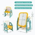 thumbnail image 3 of Gymax Kids Art Easel with Chair Kids Activity Table & Chair Set w/ Storage Basket, 3 of 10