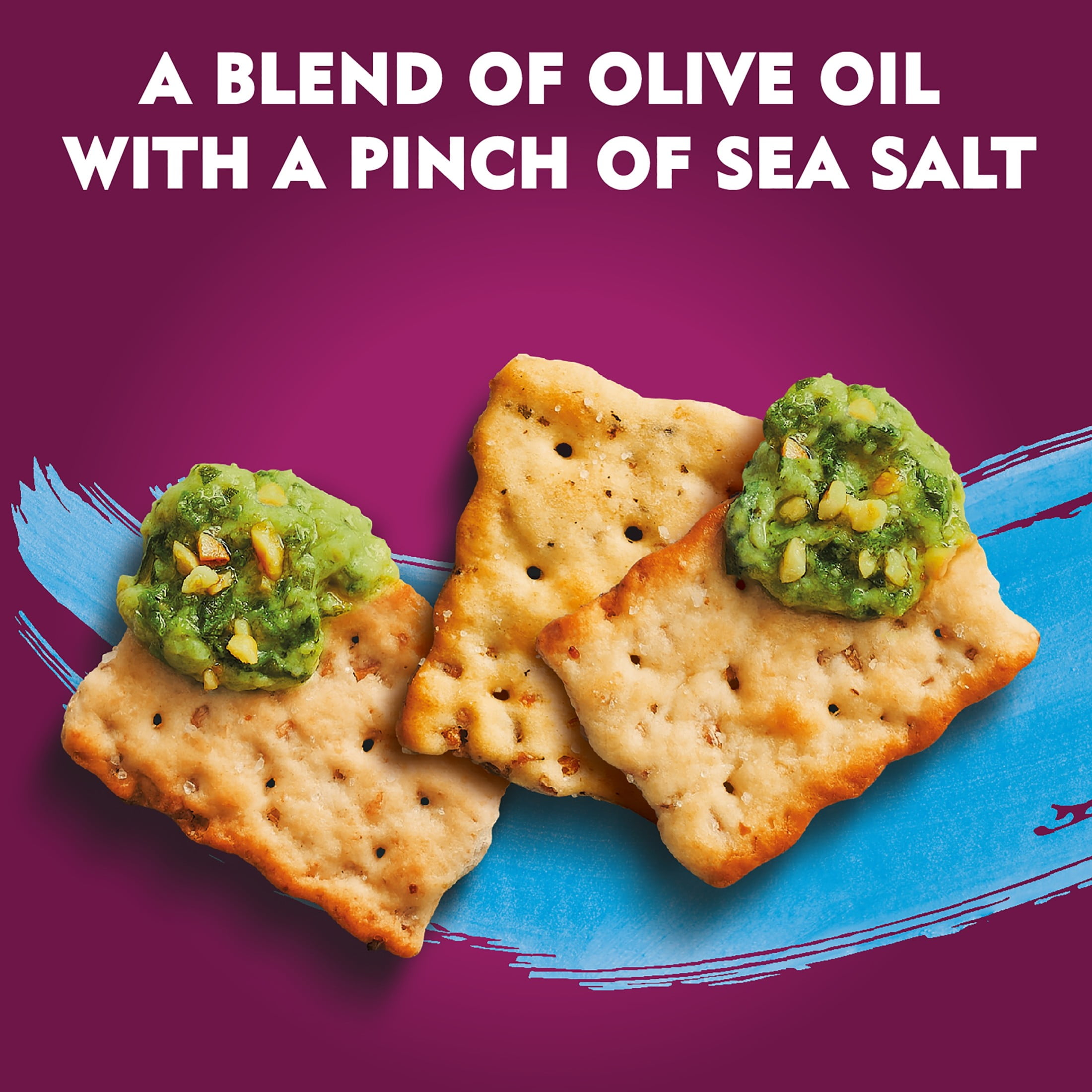 (2 pack) Toasteds Flatbreads Sea Salt and Olive Oil Crackers, Party Snacks, 8.7 oz