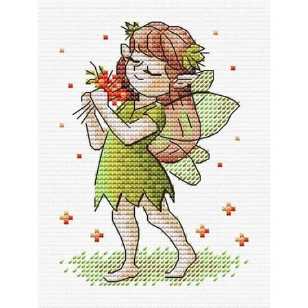 UPC: 4627167305951 | Counted Cross Stitch Kit Elf SM-609 Needlework MP Studia Green Fantasy