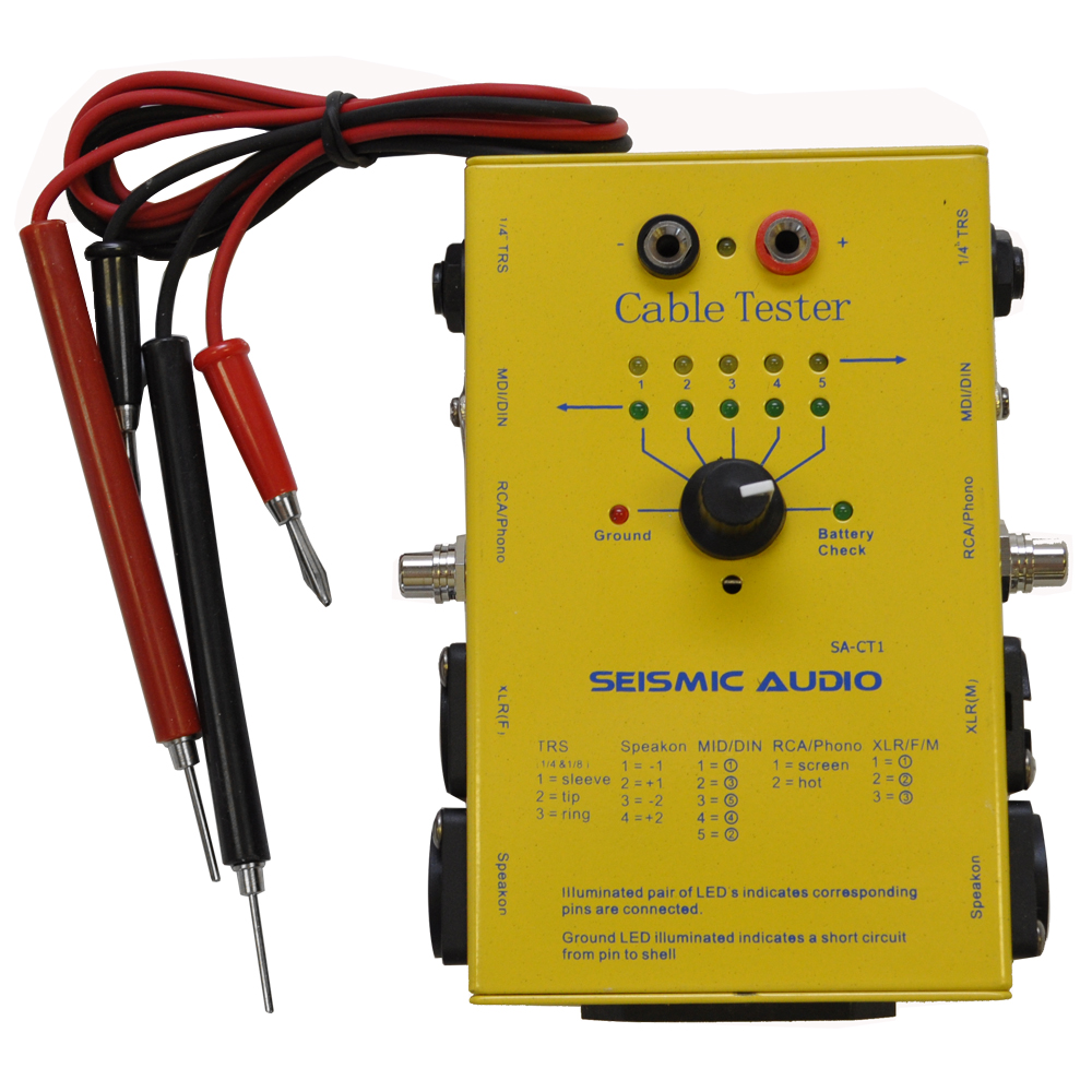Seismic Audio NEW CABLE TESTER XLR (Male/Female) Speakon (2/4 Pole