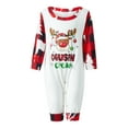 thumbnail image 6 of Christmas Pajamas for Family, Long Sleeve Reindeer Print Raglan Tops + Plaid Pants Set, 6 of 10