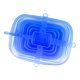 thumbnail image 4 of Tapa de silicona universal de 6 piezas, tapas elásticas de silicona de cocina reutilizables, tapa de envoltura elástica de tazón de sellado de varios Azul Soledad Tapas de estiramiento de silicona, 4 of 6