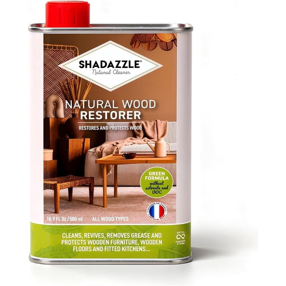 Shadazzle Natural Wood Restorer, All-in-One Solution Polish Cleaner, 500ml