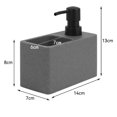 thumbnail image 5 of Tnobhg Kitchen Soap Dispenser Press Type Pump Marble Surface Large Capacity Leakproof with Storage Compartment Sink Fish Rag Holder Bathroom Lotion Container Detergent Holder with Sponge, 5 of 7
