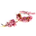 thumbnail image 2 of Rose Wreath Wreath Wedding Headband Wristband Set with Adjustable Ribbon Design to Fit Any Head Circumference and Hairstyle, 2 of 5