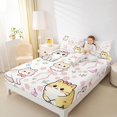 thumbnail image 3 of Homewish Kawaii Pet Cat Bed Sheets,Lovely Flowers Bowtie Full Size Sheets,White,4-Piece,1 Flat Sheet, 1 Fitted Sheet and 2 Pillowcases, 3 of 6