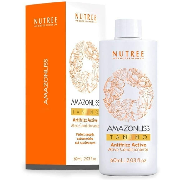 Amazonliss Hair Straightening Brazilian Tanino Treatment, 2.03 Fl.oz, Smoothing, Hydrating