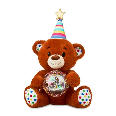 Light-Up Singing Bear Plush Toy, Tan, 9", by Way To Celebrate