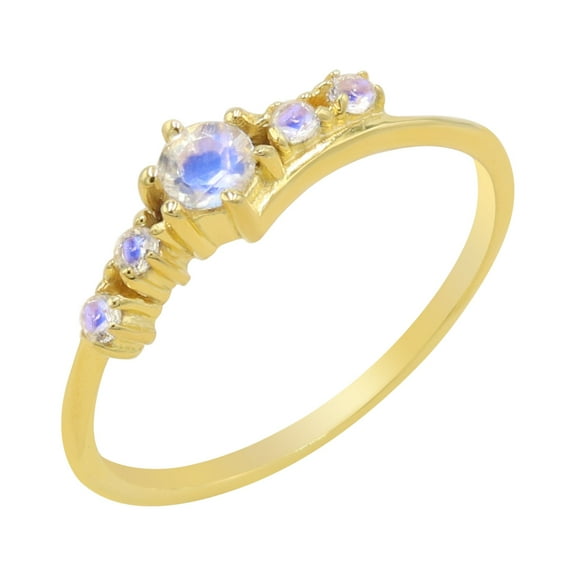 Engagement Ring Moonstone Ring Minimalist Gold Moonstone Ring Wedding Gift Ring for Women