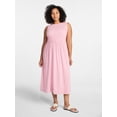 thumbnail image 2 of Time and Tru Women's Sleeveless Smocked Knit Dress, Sizes XS-XXXL, 2 of 5