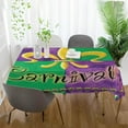 thumbnail image 6 of Coolnut Mardi Gras Tablecloth, Waterproof Washable Polyester Square Table Cover, Durable Tablecloth for Kitchen Dining Table Party Decor, 54"x54", 6 of 7