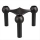 thumbnail image 1 of Candelabros de Metal con Estructura Molecular Nórdica, Centro de Mesa, Candelabro para Sala de Estar, Color Negro., 1 of 5