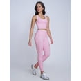 thumbnail image 6 of IBTOM CASTLE Womens Color Block Workout Sets Racerback Tank Top High Waist Leggings Gym Set Yoga Pilates Outfits Pink, 6 of 7
