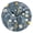 Black, variant on Wildflower Fabric Design Round Wall Clock Silent Battery Operated Home Decor for Living Room Bedroom