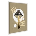 thumbnail image 2 of Kate and Laurel Sylvie Black Magic Framed Canvas Wall Art by Erika Wynn, 18x24 White, Magical Mushroom Art for Wall, 2 of 8