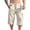 Khaki, variant on Mens 3/4 Length Daily Wear Capri Shorts Multi Functional Zipper Compartment Design Relaxed Silhouette Elastic Waist Holiday Travelling Leisure Outfit Dark Gray L