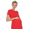thumbnail image 4 of White Mark Women's Maternity Asymmetric Drop Waist Maxi Dress, 4 of 5
