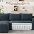 thumbnail image 4 of Muumblus L-Shaped Modular Sectional Sofa with Chaise, Boneless Deep Seat Cloud Couch, No Assembly Corduroy Sleeper Sofa for Living Room, Dark Gray（Left Facing Chaise）, 4 of 11