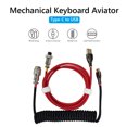 thumbnail image 3 of Cable de Teclado para Computadora Bsvklp Bobina de Aviación Con Resorte USB Tipo C, 3 of 9
