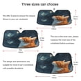 thumbnail image 2 of Foldable Car Windshield Sunshade UV Sun Visor Protector Blocks UV Rays Keeps Vehicle Cool 55x27.6 Inch Realistic Cute Orange Cat, 2 of 8