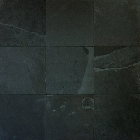 MS International Montauk 12'' x 12'' Slate Field Tile in Black