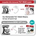 thumbnail image 4 of KneadAce Tilt Head Mixer Dough Shield Compatible with Kitchenaid C Shape Dough Hooks Mixer Accessory White, 4 of 8