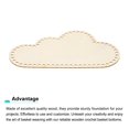 thumbnail image 3 of 2 Pcs Wooden Basket Bottoms Cloud-shaped Base Wood Color Pad for DIY Knitting Crochet Bag Weaving Decoration, 3 of 5