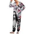 thumbnail image 2 of Demon Slayer Nezuko Unisex Onesie Pajamas Zipper Jumpsuit Hooded One Piece Sleepwear for Family Mens Womens, 2 of 8