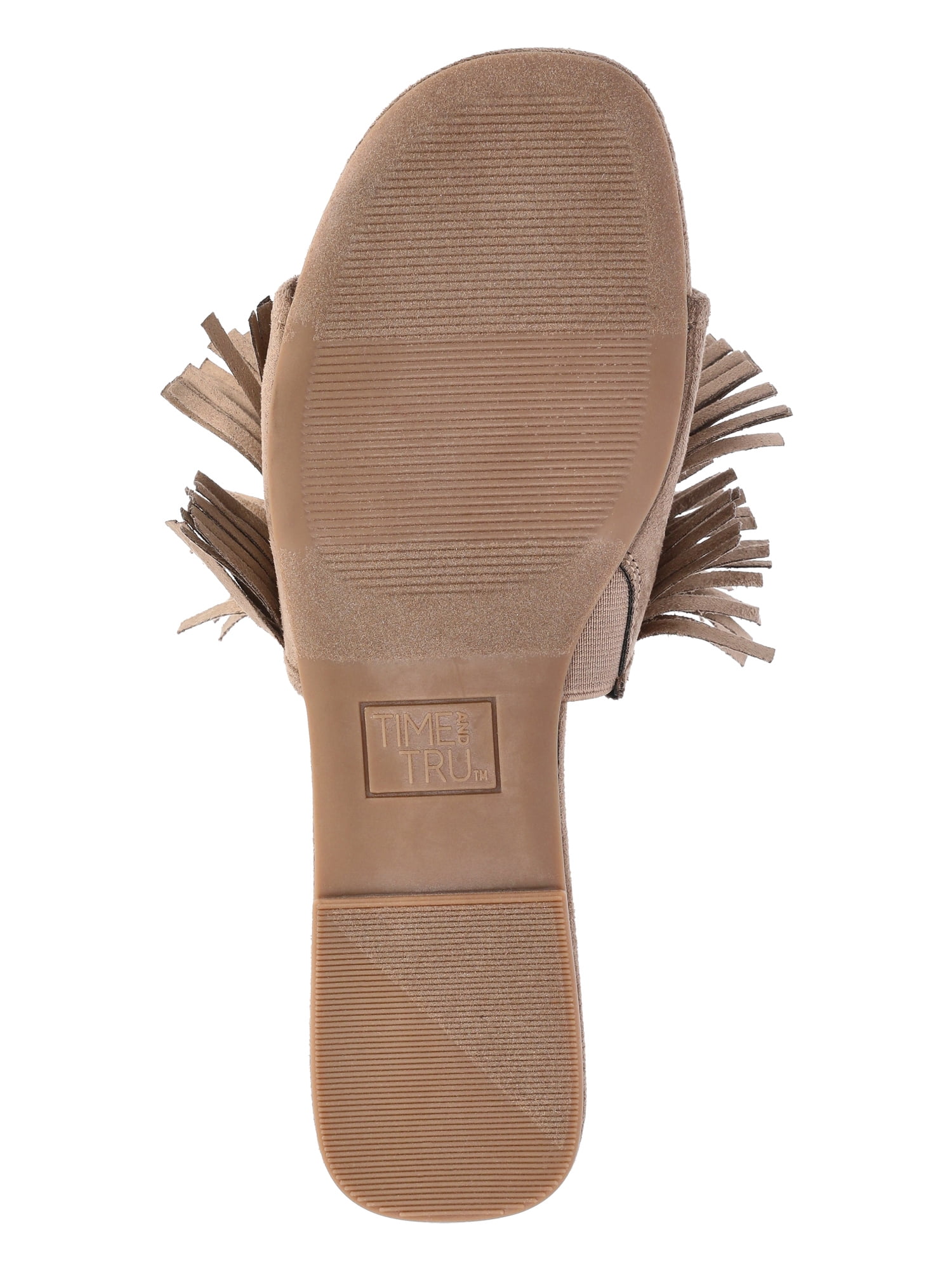 Time and Tru Women's Fringe Slide Sandals