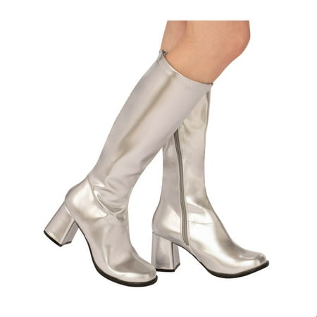Adult GoGo Boot Silver Halloween Costume