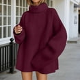 thumbnail image 2 of Wdgfv Cowl Neck Pullover Women Winter Warm Knitted Turtleneck Pullover Sweater Soft Cozy Oversized Casual Top For Women Cold, 2 of 7