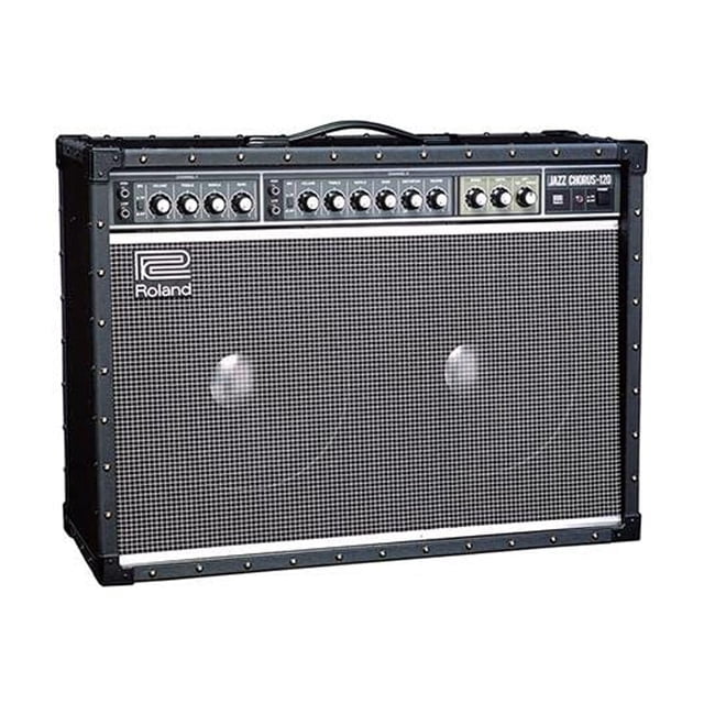Roland JC-120 Jazz Chorus Amplificador de guitarra estéreo de 120 vatios, parlantes duales de 12" EQ de 3 bandas por canal, bucle de efectos estéreo, tres conectores de pedal