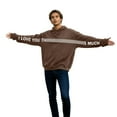 thumbnail image 5 of Men Women Oversized Hoodies 2026 Trendy Long Sleeve I Love You This Much Valentines Sweatshirt with Pockets for Couples, 5 of 6