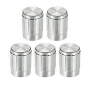 5pcs Potentiometer Knob Cover Cap Silver Tone Aluminum 6mm Shaft Dia. Rotary Knob 13mm x 17mm Volume Control Knob