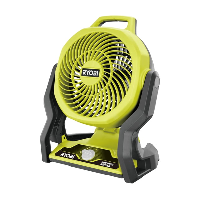 Ventilador RYOBI RF18-0 ONE+ inalámbrico de 3 velocidades, 18 V, Whisper Hyper Green