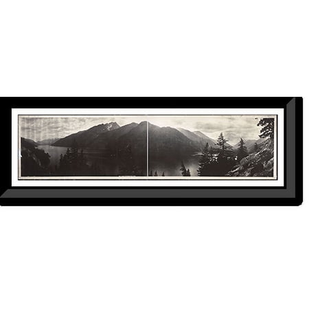 Historic Framed Print, WA 1908 Lake Chelan, in Cascade Mts PHOTO, 36-3/8" x 8-3/8"